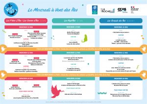 Programme Mercredis Mai - Juin - Juillet 2024 - Centre Social et Culturel Vent des Îles La Rochelle
