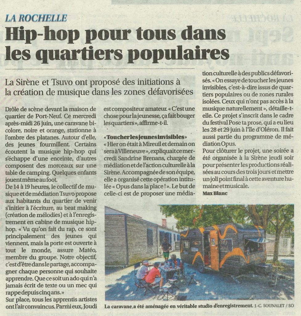 Article Hip-hop La Rochelle - Sud Ouest