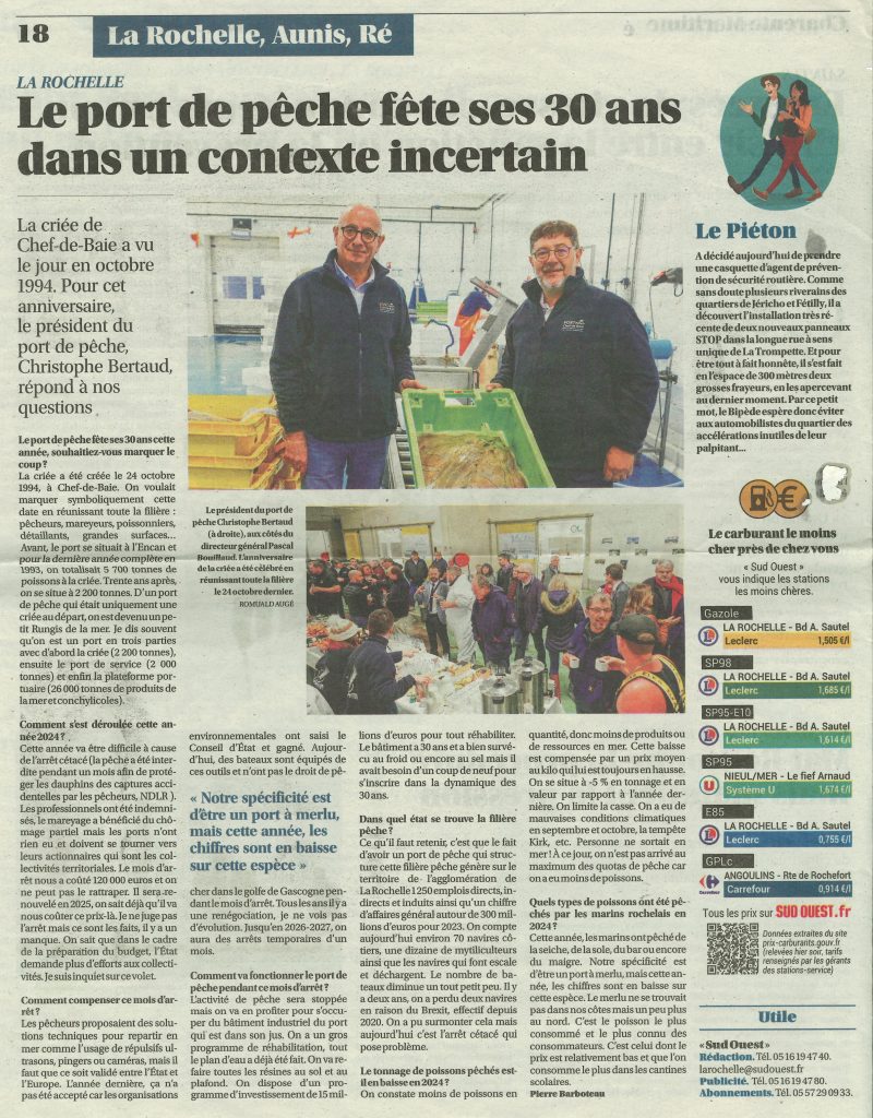 Article Sud Ouest - Centre Social & Culturel Vent des Îles La Rochelle