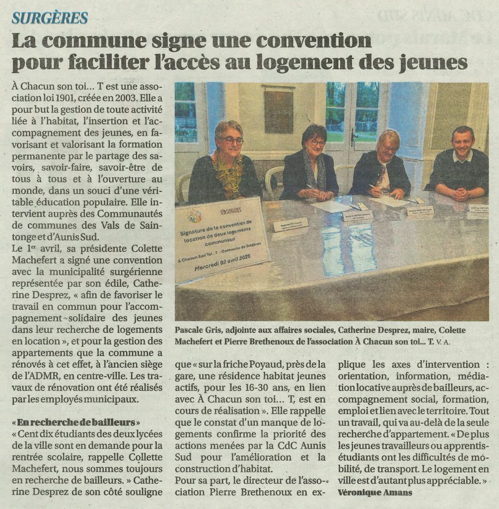 Sud Ouest / 10 Avril 2025
