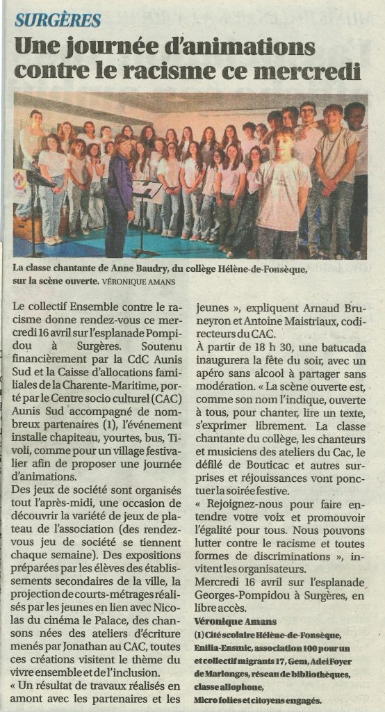 Sud Ouest / 15 Avril 2025
