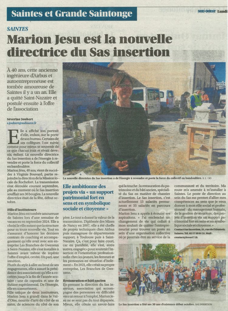 Article Sud Ouest 27 10 2025 (3) Centre Social et Culturel Vent des Îles