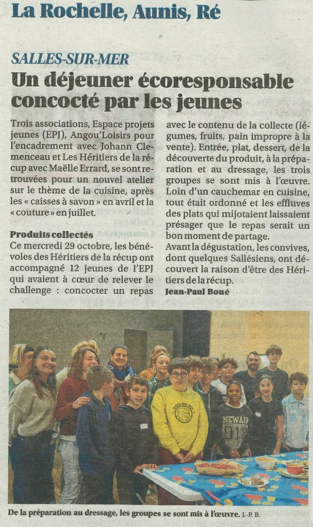 Article Sud Ouest 30 10 2025 (3) Centre Social et Culturel Vent des Îles