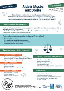 Accès aux droits - au Centre Social et Culturel Vent des Îles à La Rochelle