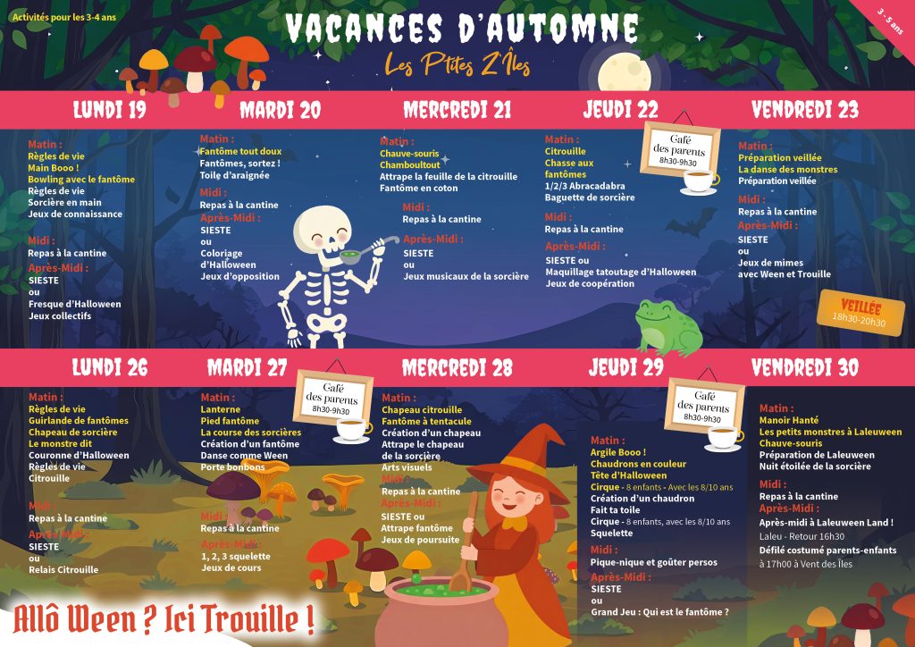 Programme Vacances Automne Rept'îles - Centre Social et Culturel Vent des Îles à La Rochelle