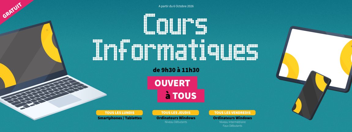Cours informatiques - Centre Social et Culturel Vent des Îles - La Rochelle
